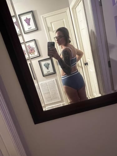 Customer photo review of Emoswim - Damen High Waist Bikini-Sets Sportliche Zweiteilige Badeanzüge Colorblock Cheeky High-Cut Bademode
