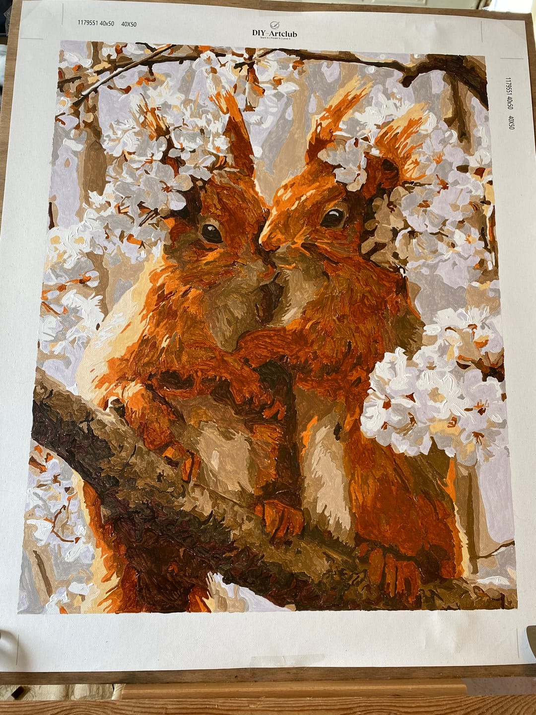 Customer photo review of Blossom Cuddles | Paint by Number