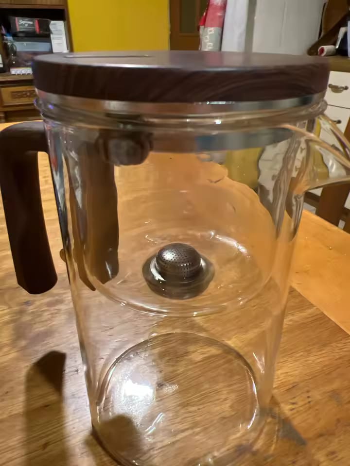 Customer photo review of ÉPURE™ — Théière en verre à séparation magnétique