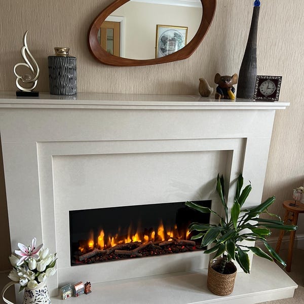 Customer photo review of Walnut Asymmetrical Wall Mirror – Marin