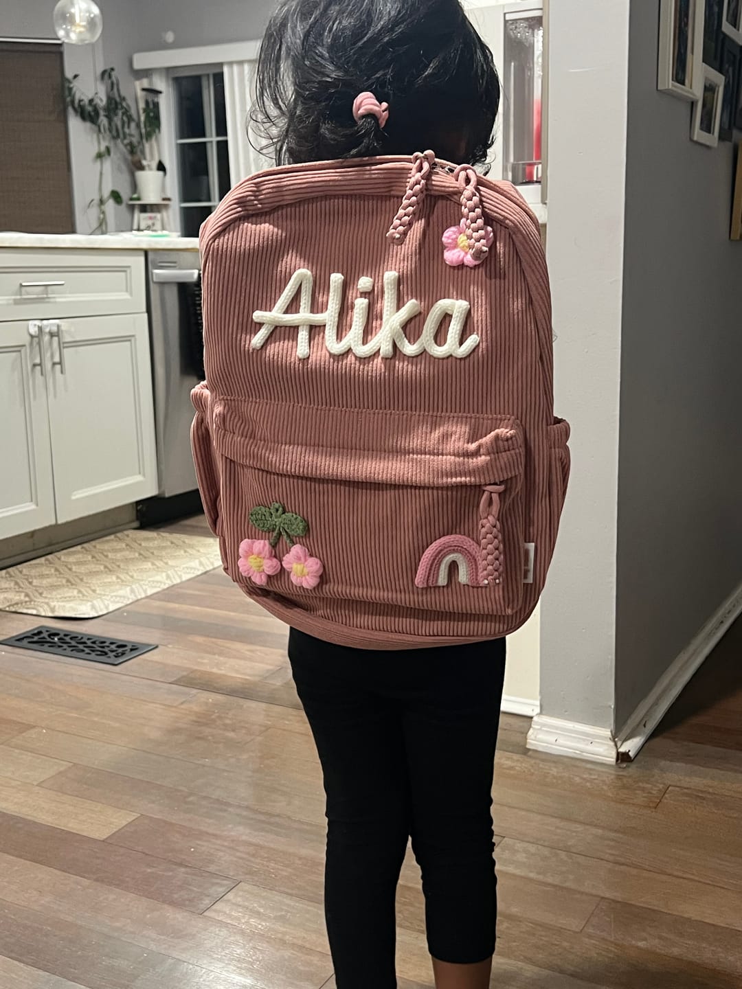 Customer photo review of K&C - Personalized Knitted Backpack