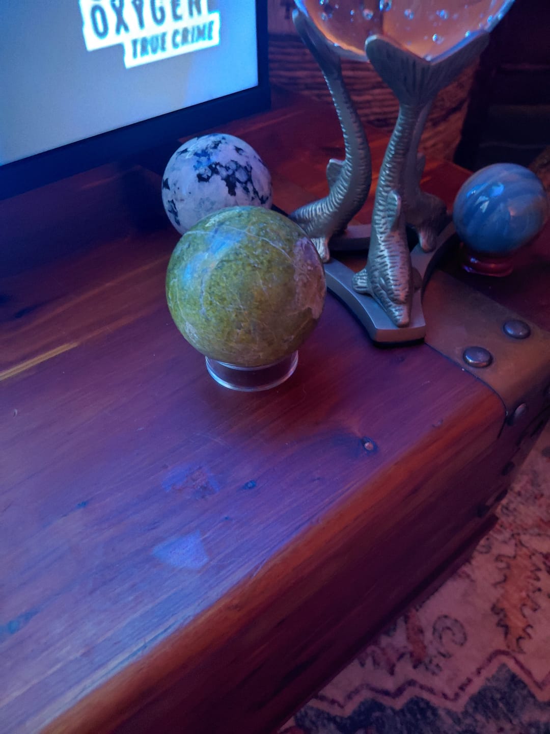 Customer photo review of Green Opal Sphere – Heart-Centered Energy and Renewal