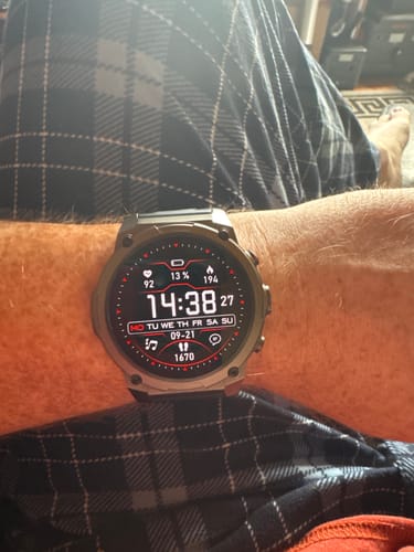 Customer's Gard Pro Ultra 3 watch with a digital display screen worn on their wrist.
