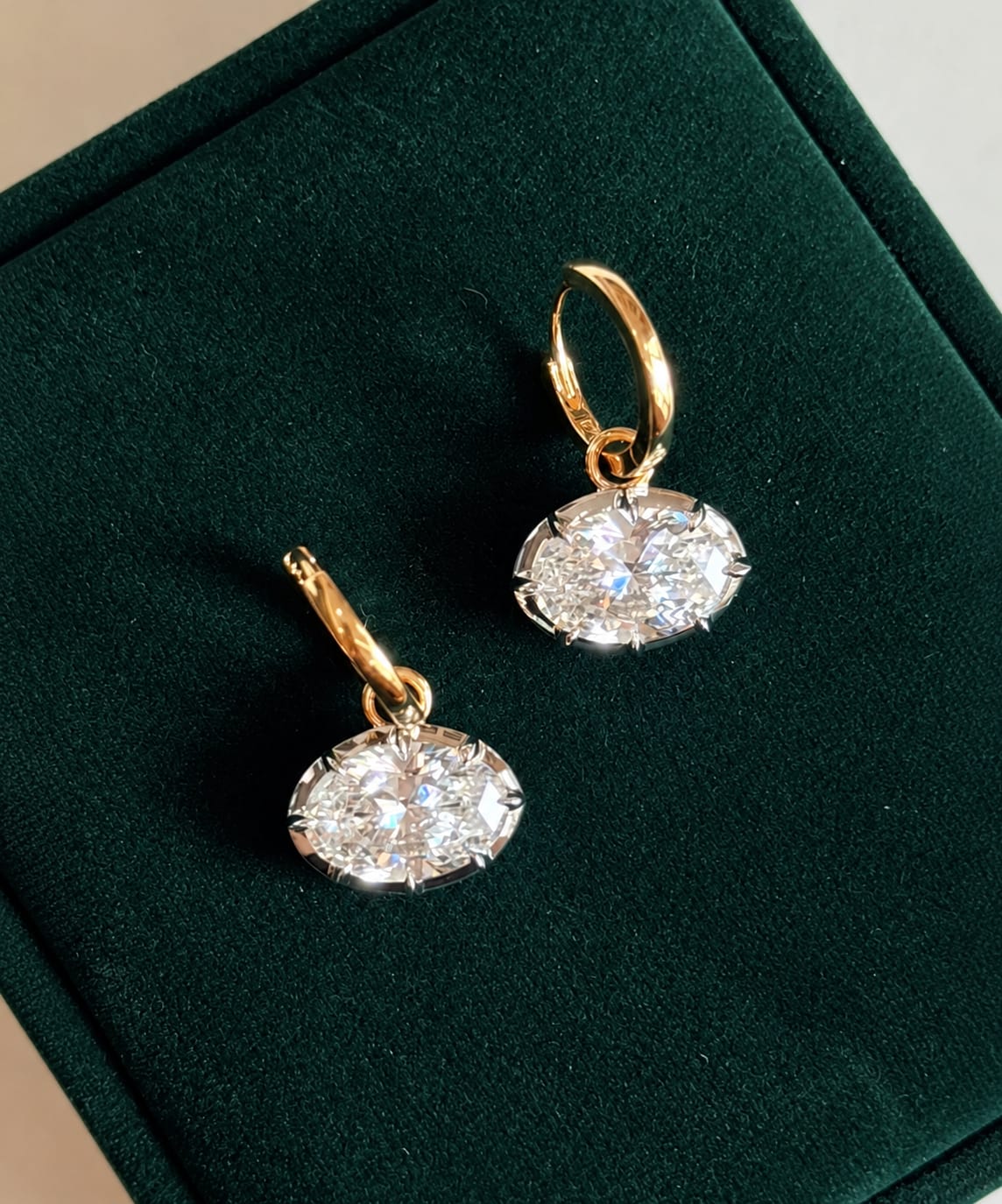 Customer photo review of Classic 8 × 12 mm Oval Huggie Hoop Earrings