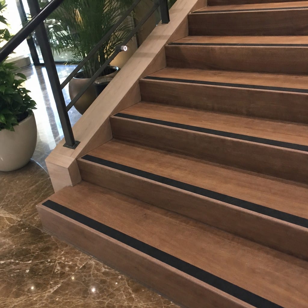 Customer photo review of Non-Slip Stair Tread Insert 8mm Cut to Any Size