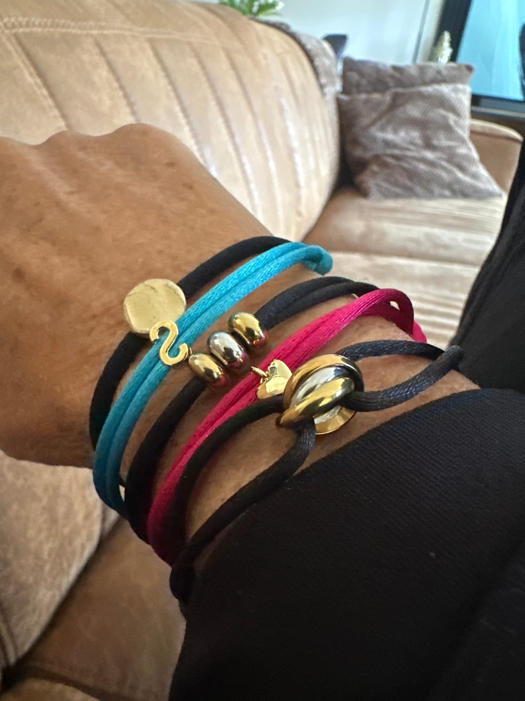 Customer photo review of Satin small heart bracelet