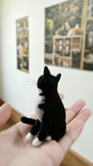 Customer photo review of Custom Full-Body Felted Pet Sculpture