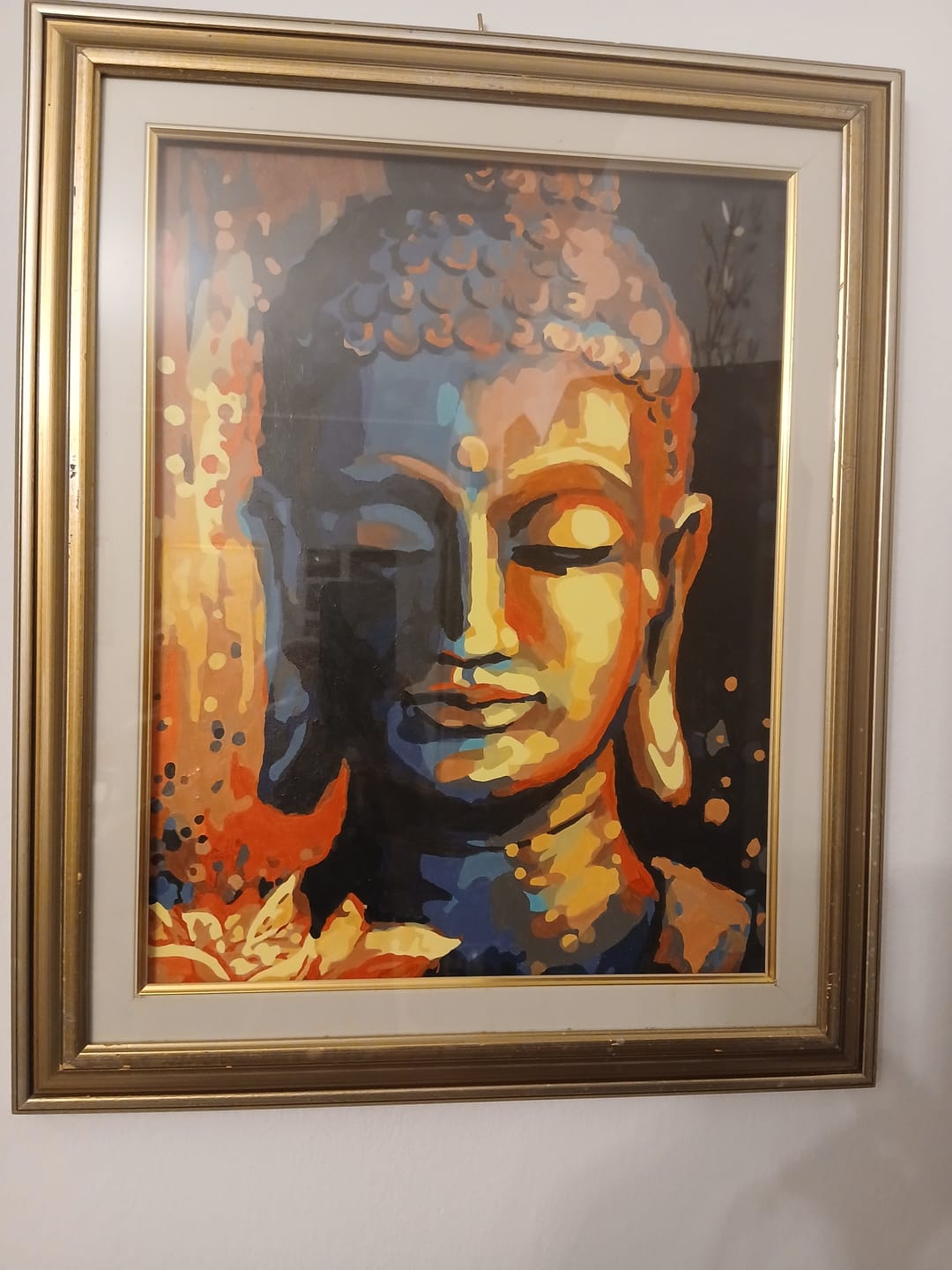 Customer photo review of Buddha with a Flower | Painting by Numbers