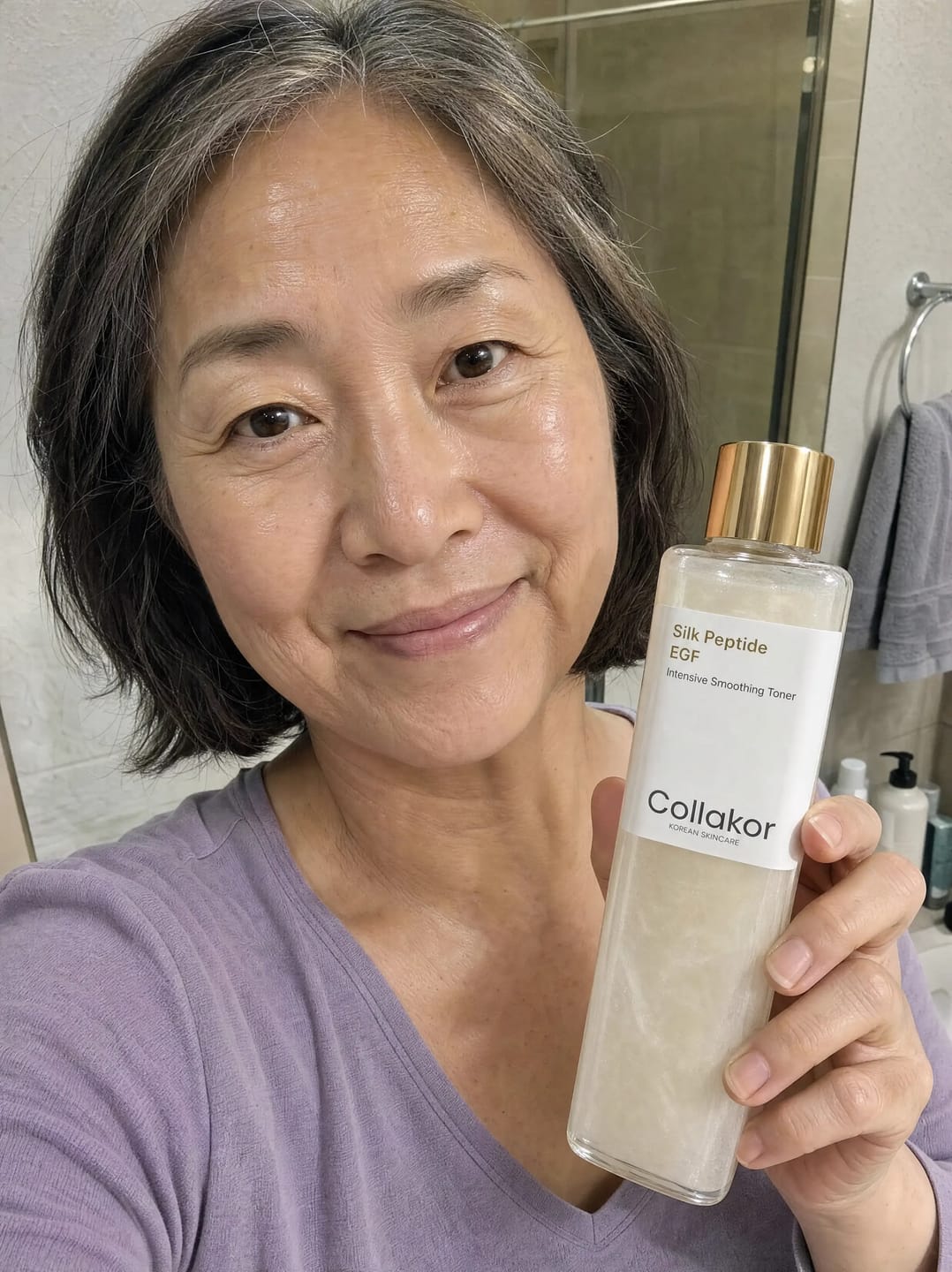 Customer photo review of Silk Peptide EGF Toner