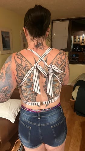 Customer photo review of Emoswim - Bauchweg Bademode Bedeckende High Waist Bikini-Sets