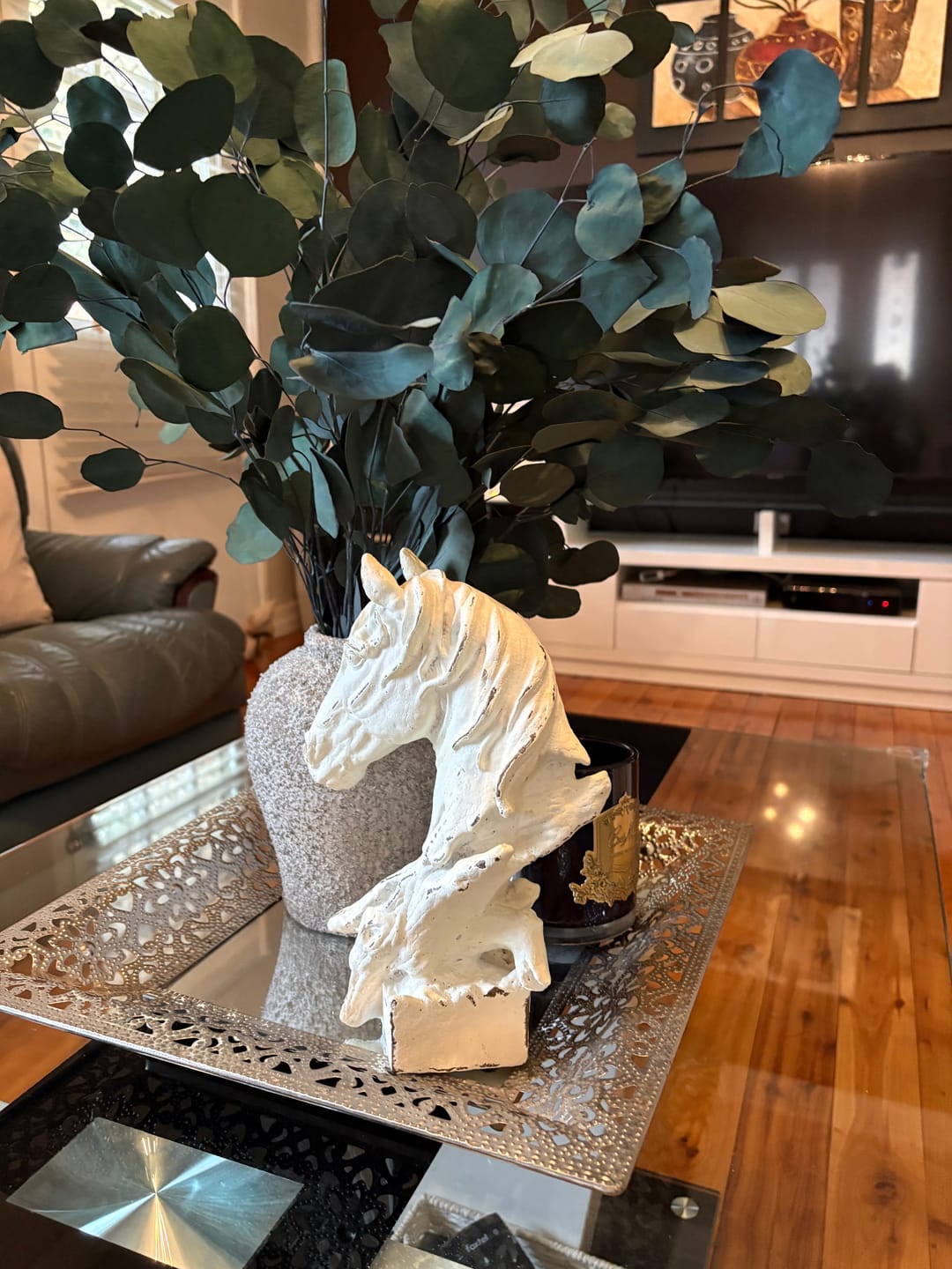Customer photo review of Cosimo French Provincial Horse Head Bust, Distressed White 26cm