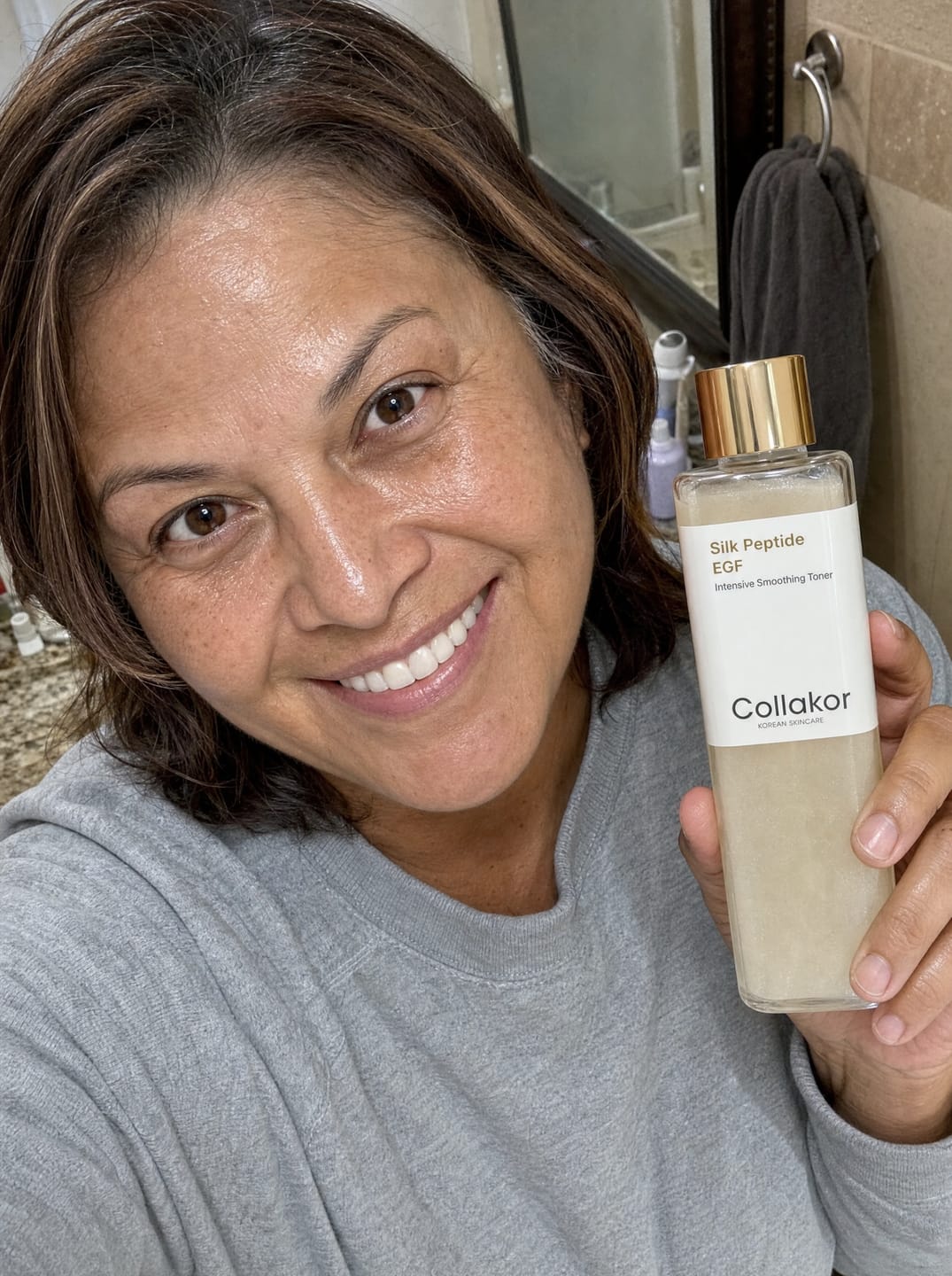 Customer photo review of Silk Peptide EGF Toner