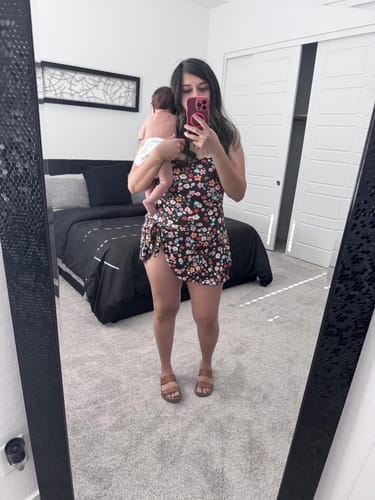 Customer photo review of Emoswim - Tankini Badeanzug für Damen Bauchweg Zweiteilige Bademode High Waist Tanktop mit Baderock