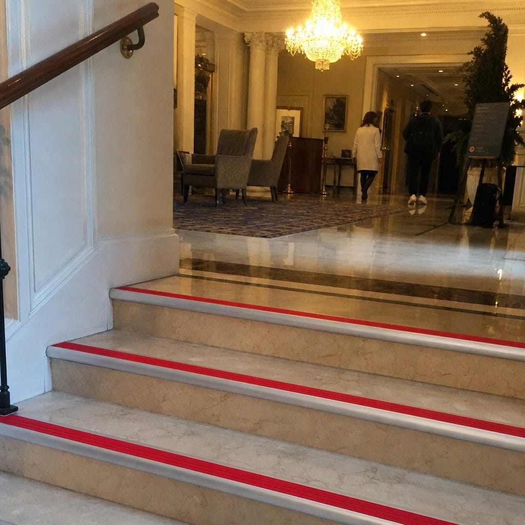 Customer photo review of Aluminium Bullnose Stair Nosing 66.5x30mm, Cut to Size 700-3200mm