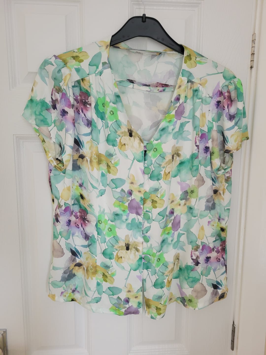 Customer photo review of Wild Watercolour Viscose Satin Fabric
