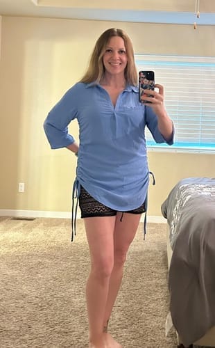 Customer photo review of Emoswim - Cover-Up Strandhemd mit Kordelzug
