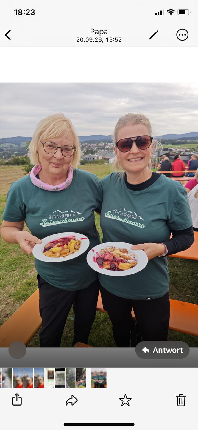 Customer photo review of Ich tu's nur für den Kaiserschmarrn - Damen Premium Organic Shirt
