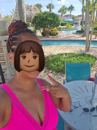 Customer photo review of Emoswim - Damen Badekleid Bauchweg Badeanzüge Schlankmachendes Transparentes Mesh Sarong-Wickelrock Bademode