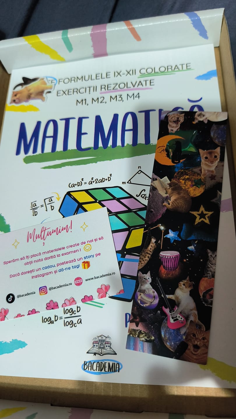Customer photo review of Pachet Bacalaureat (Matematică + Anatomie clasele XI-XII) Bacademia