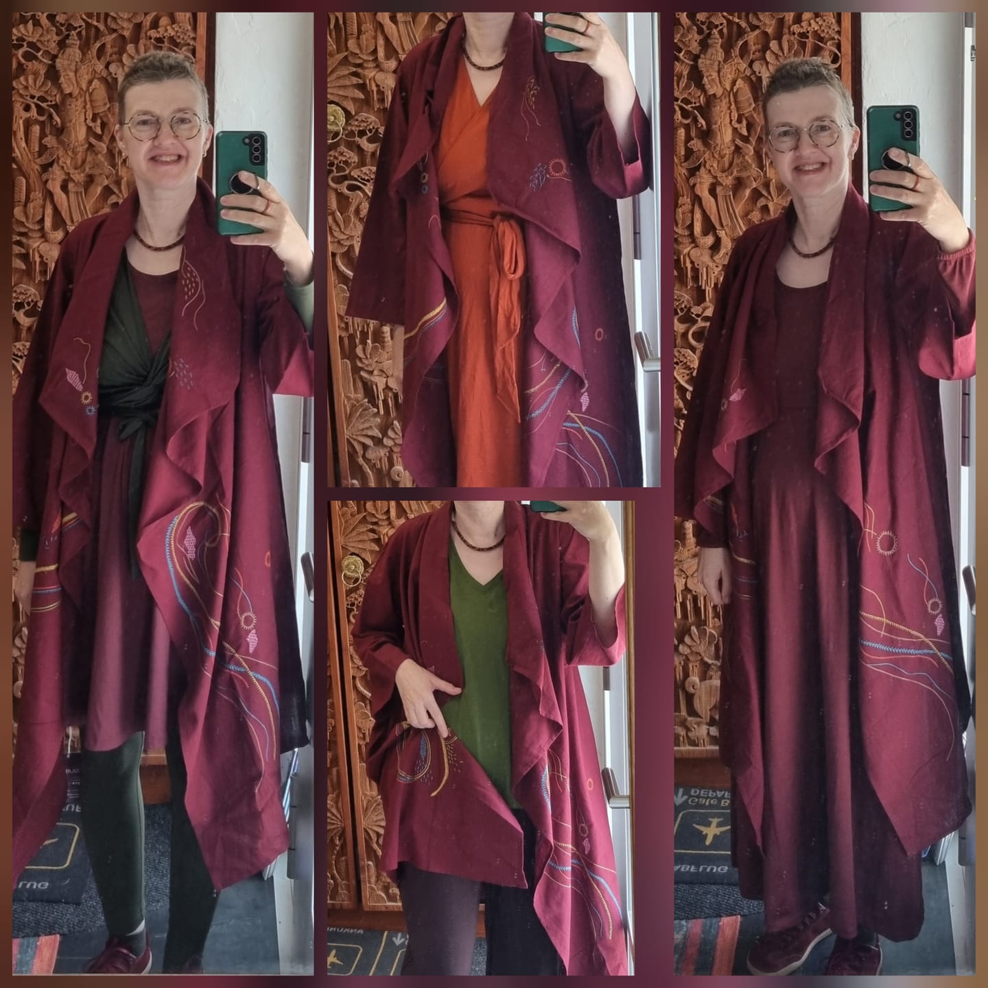 Customer photo review of Julahas x the Yogi Embroidered Overlay Vermeer Rosewood