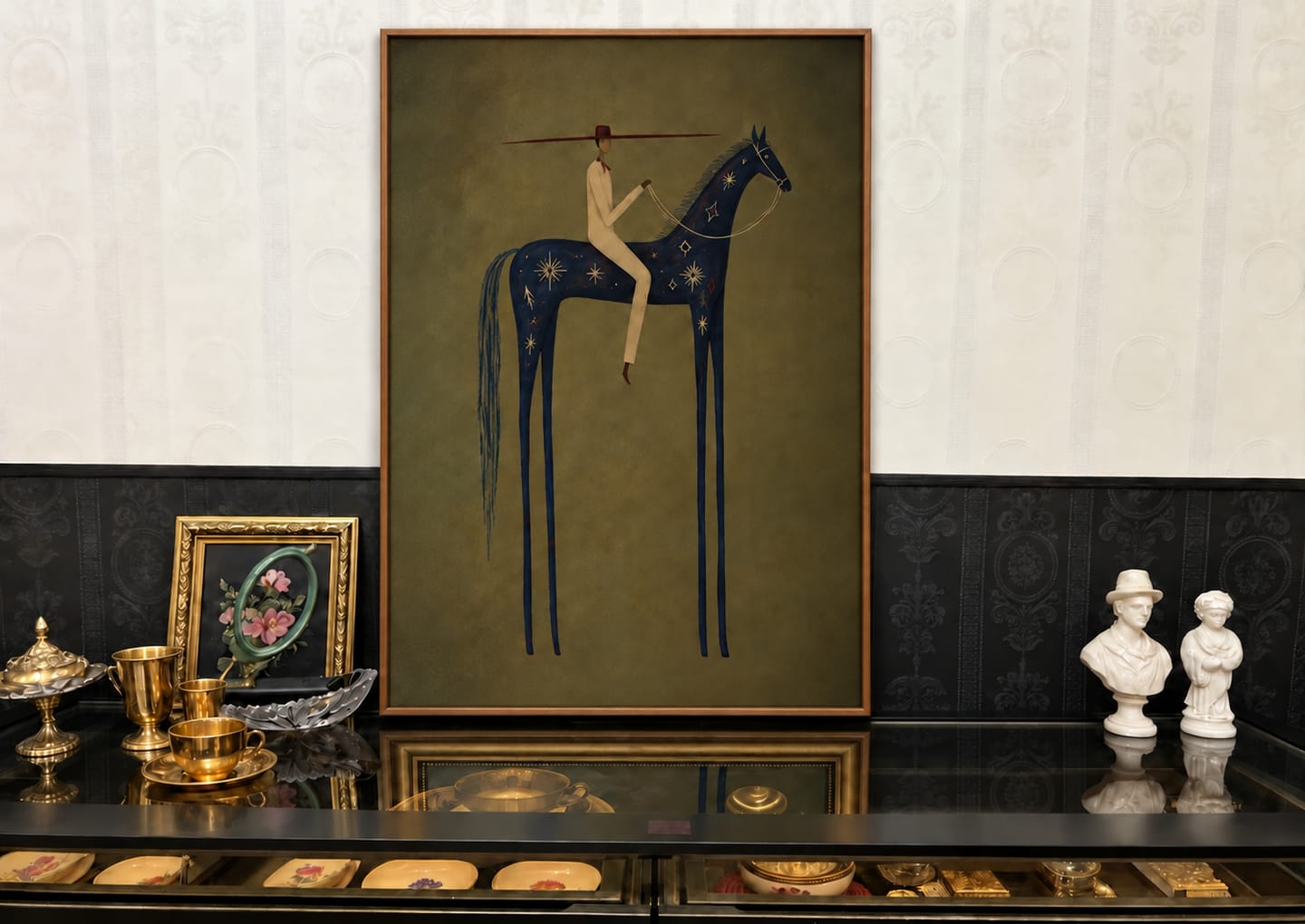 Customer photo review of Night Rider-Celestial Horse Oil Painting