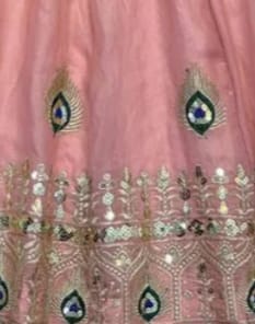 Customer photo review of Baby Pink Silk Embroidered Anarkali Gown
