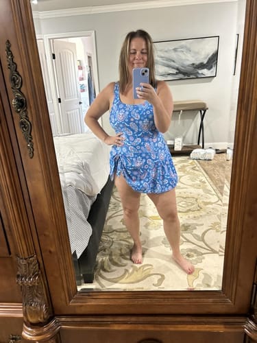 Customer photo review of Emoswim - Badekleid Badeanzüge für Damen Bauchweg Badekleider Rock Bademode