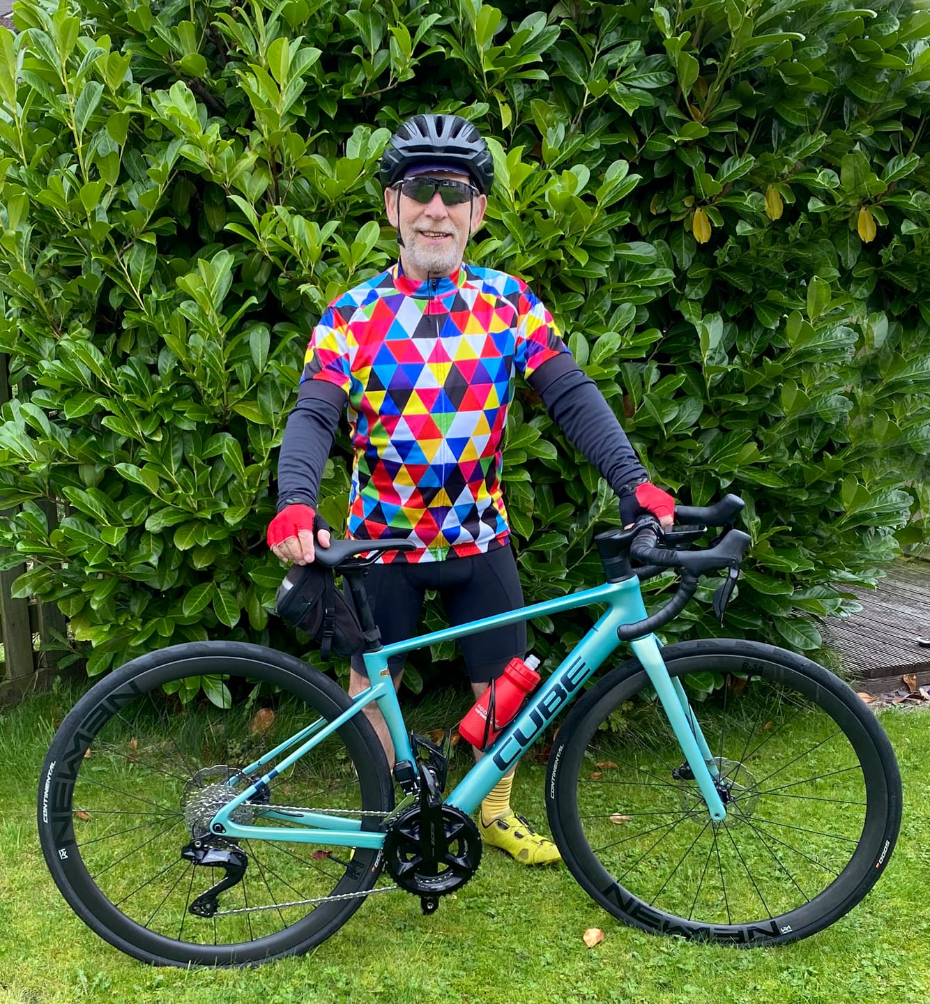 Customer photo review of Colourful Triangles Cycling Jersey