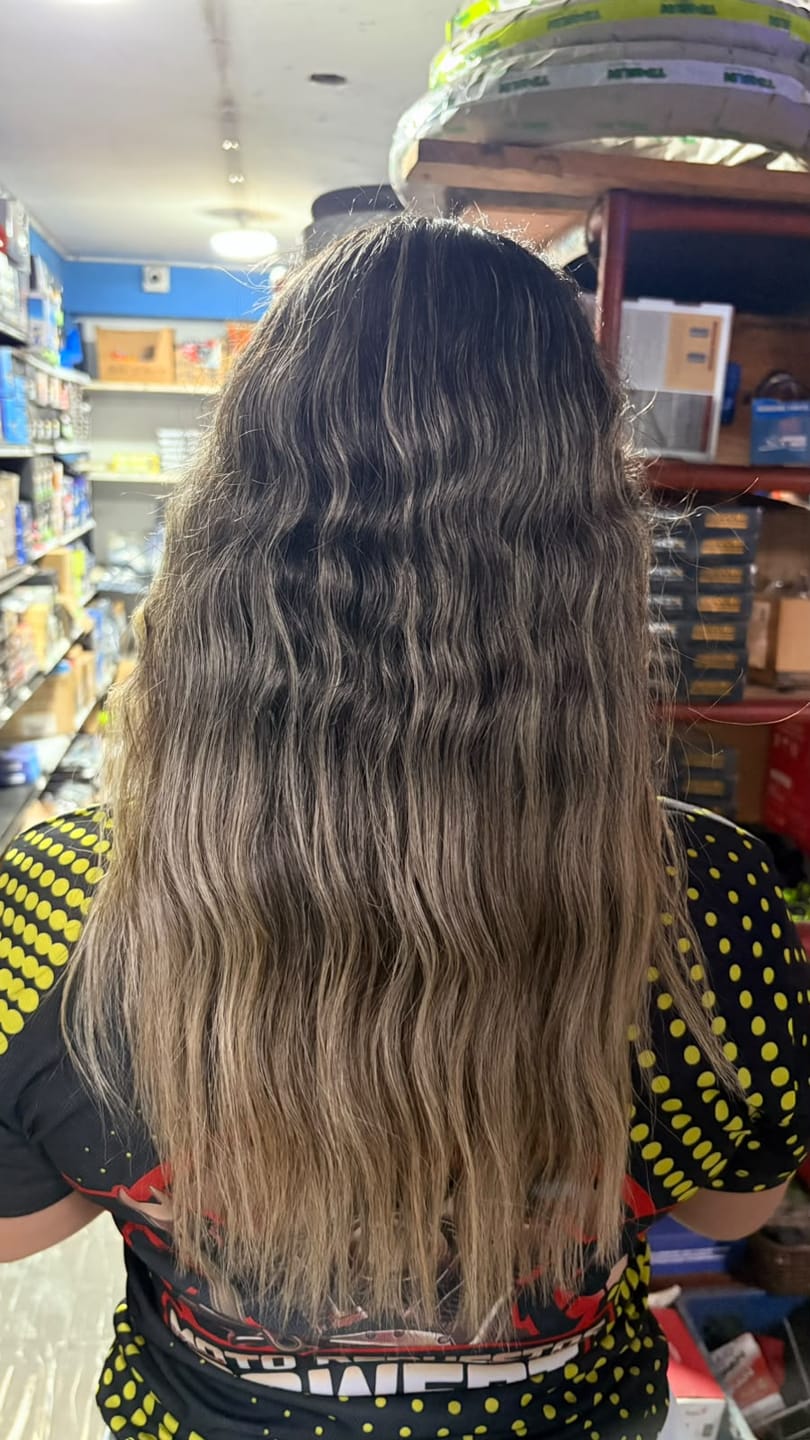 Customer photo review of 🥰 Reparador Total en 2 pasos + Polímero + Shampoo crecimiento