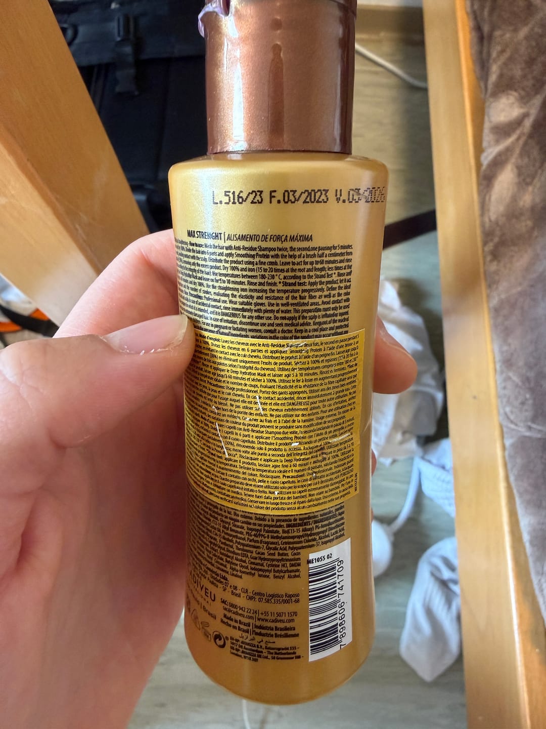 Customer photo review of Brasilianische Haarglättung Cadiveu Brasil Cacau
