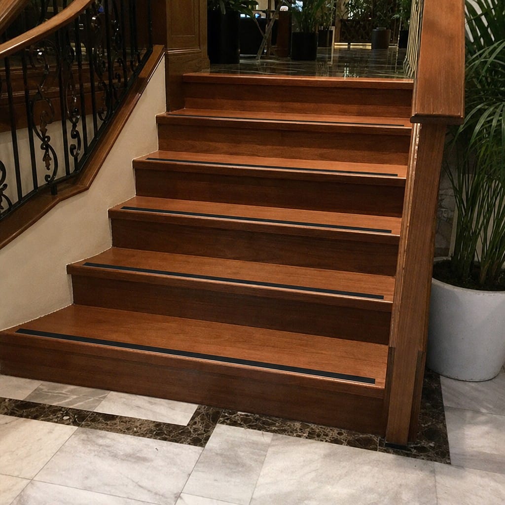 Customer photo review of Non-Slip Stair Tread Insert 8mm Cut to Any Size