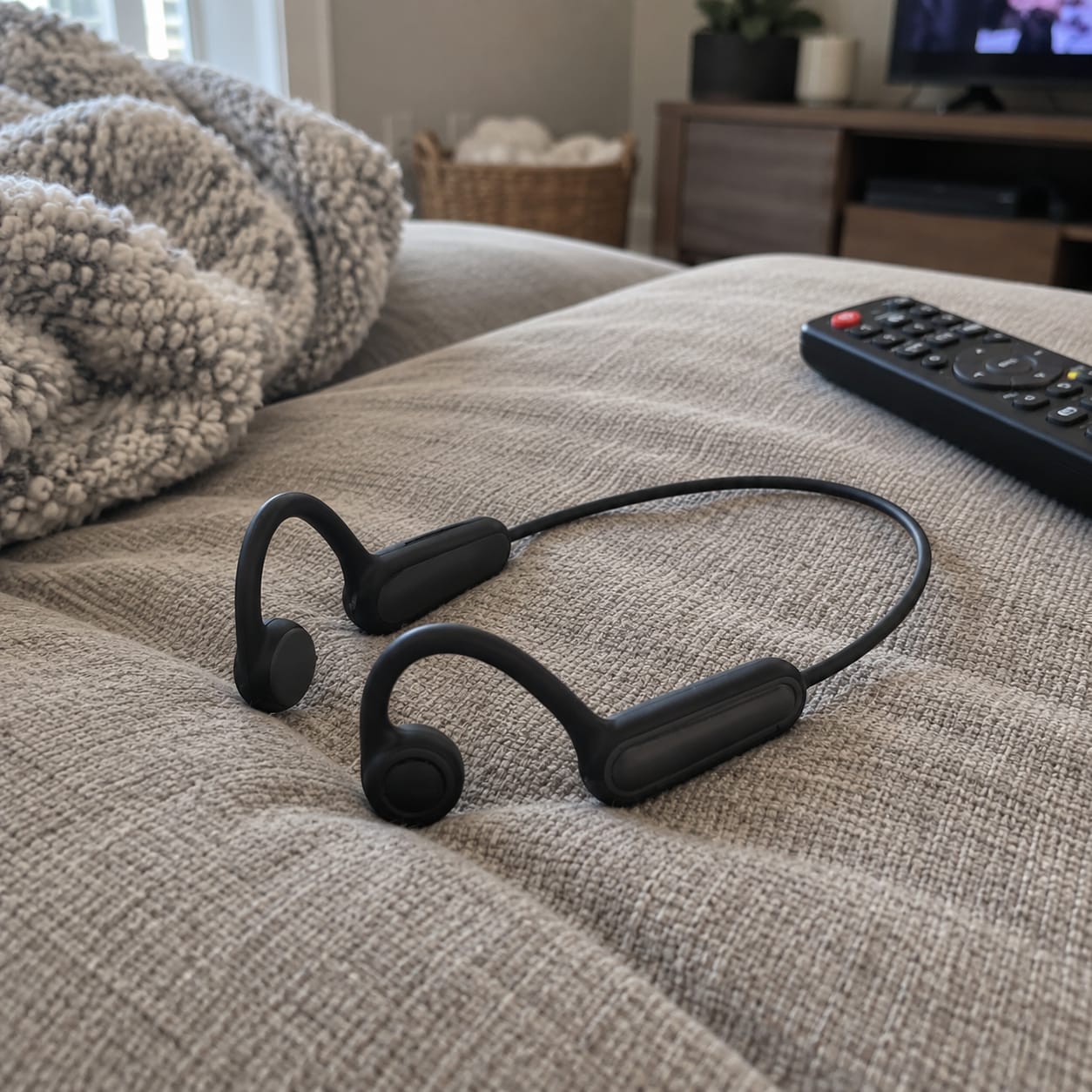 Customer photo review of Sona Open-Ear Headphones