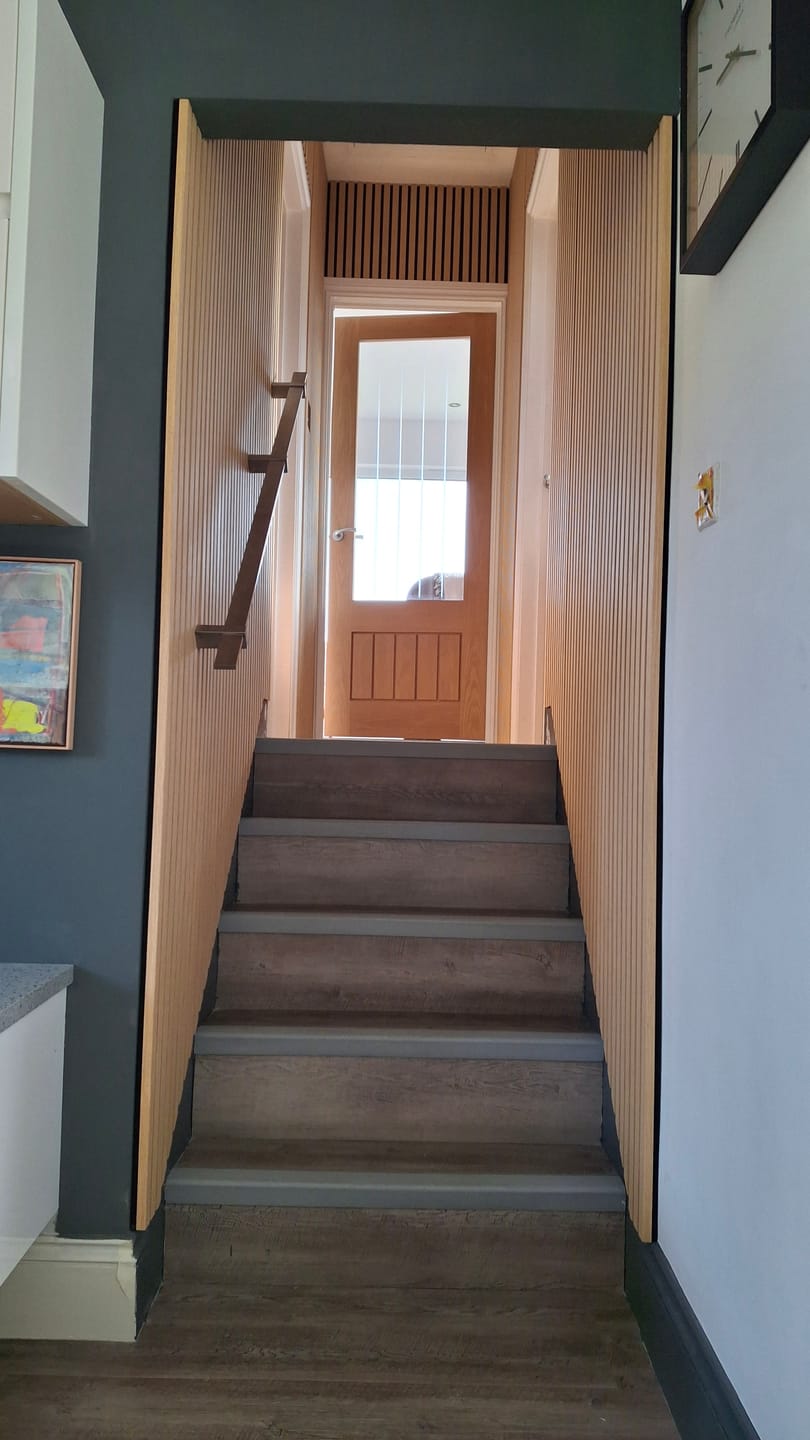 Customer photo review of Wooden Wall Panel | Natural Oak | Premium 3-sided Wood Veneer