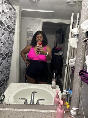 Customer photo review of Emoswim - Damen Badekleid Bauchweg Badeanzüge Schlankmachendes Transparentes Mesh Sarong-Wickelrock Bademode