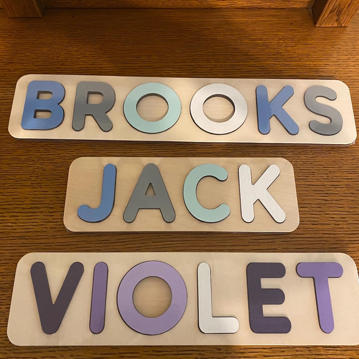 Customer photo review of Personalized Wooden Name Puzzle