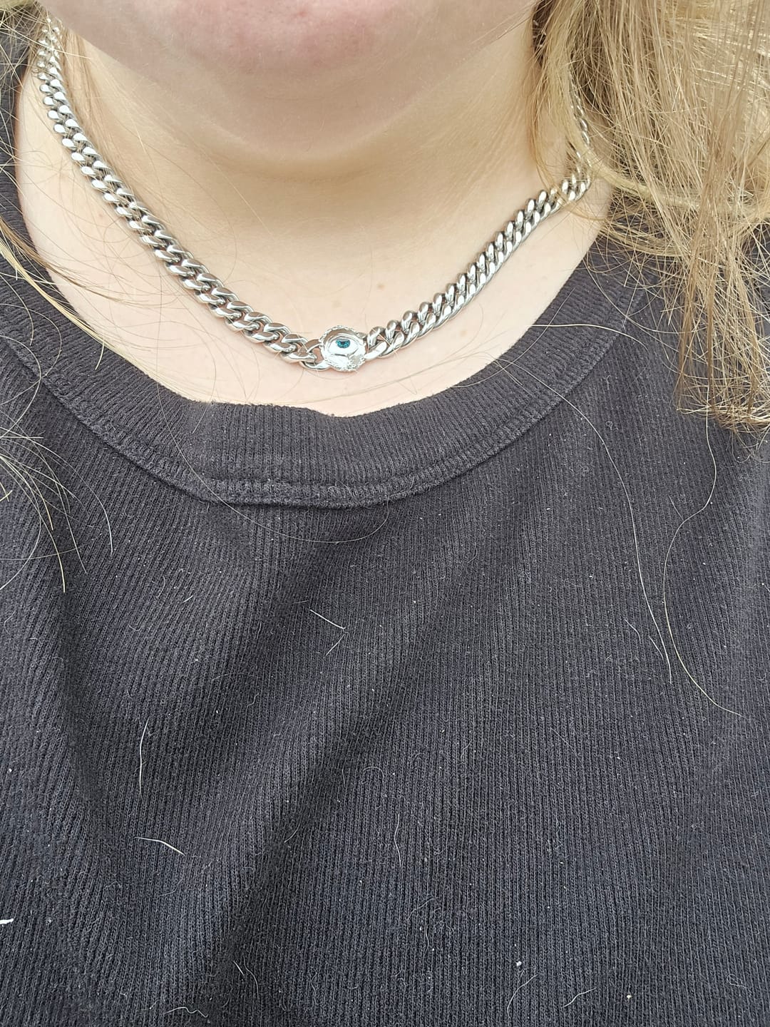 Customer photo review of EVIL EYE NECKLACE