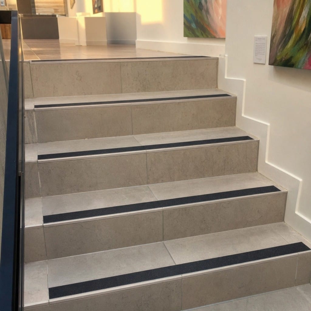 Customer photo review of 25mm Carborundum Stair Insert Cut to Any Size