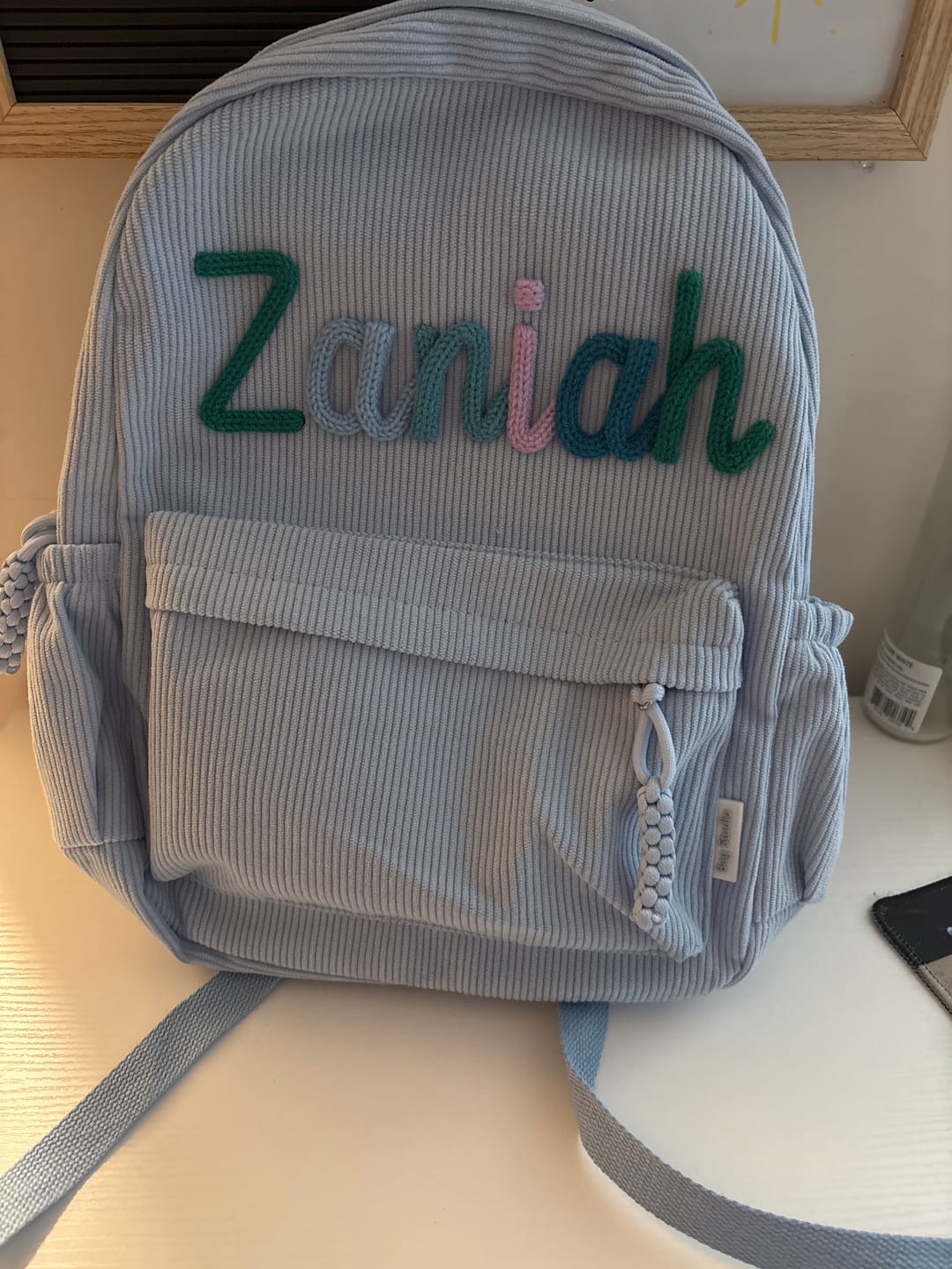 Customer photo review of K&C - Personalized Knitted Backpack