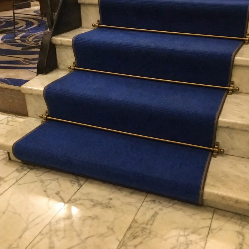 Customer photo review of Bronze Stair Rods for Carpet Runners — 9mm Hollow Rod, 4 Sizes