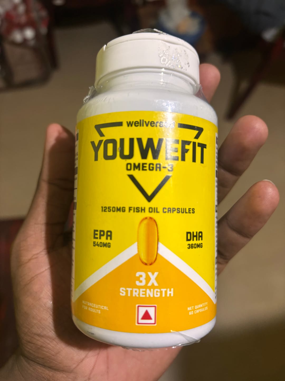 Customer photo review of YouWeFit Omega-3 Fish Oil (30 Capsules), 1250mg + Wellcore Creatine Monohydrate (100gm, 33 Servings)