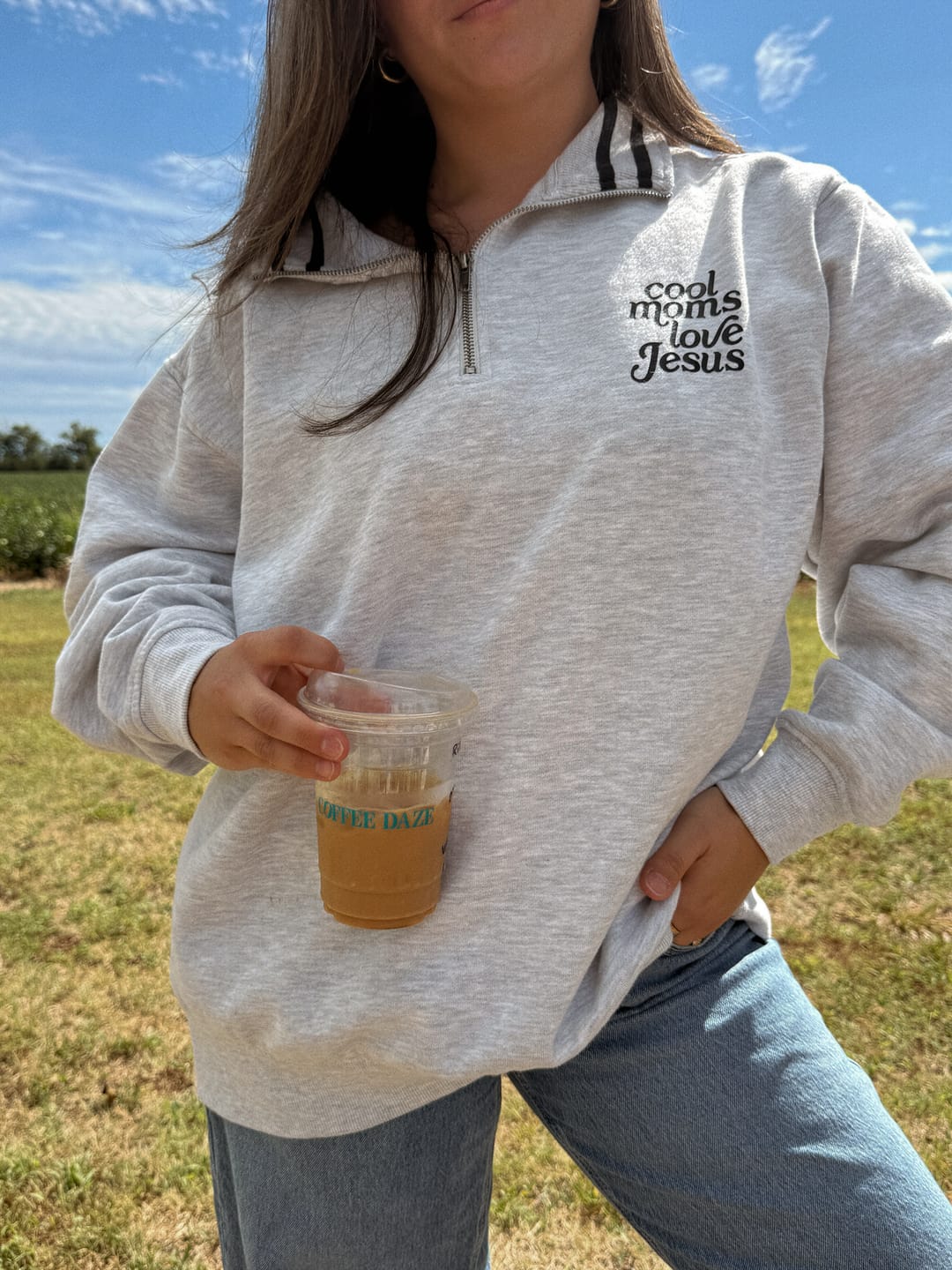 Customer photo review of Cool Moms Love Jesus (Left Chest)