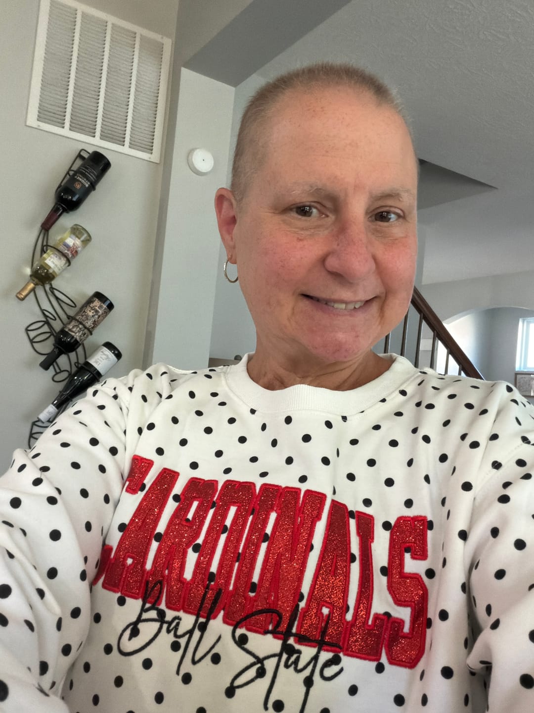 Customer photo review of Custom Embroidered Glitter Vinyl Team Polka Dot Sweatshirt - Game Day Best Gear | Gifts for Sports Mom | Game Day Wear
