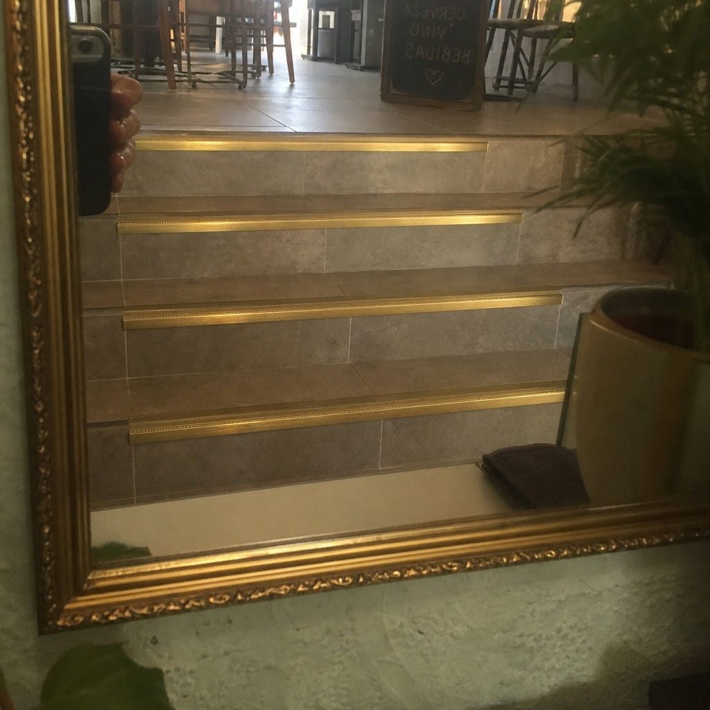 Customer photo review of Solid Brass Ridged Stair Nosing 63x55mm Cut to Any Size