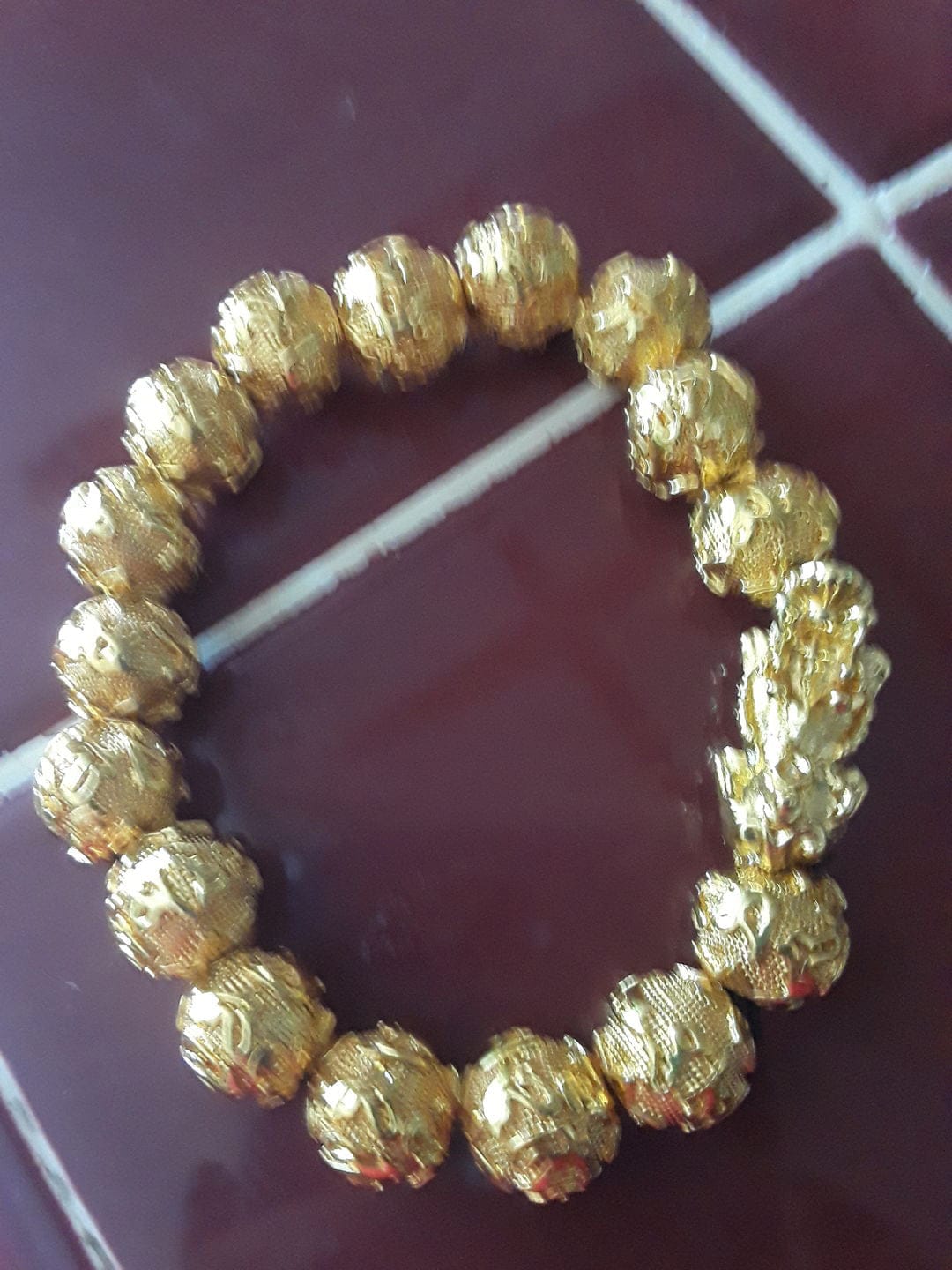 Customer photo review of The Golden Mandate Pixiu Bracelet - Free