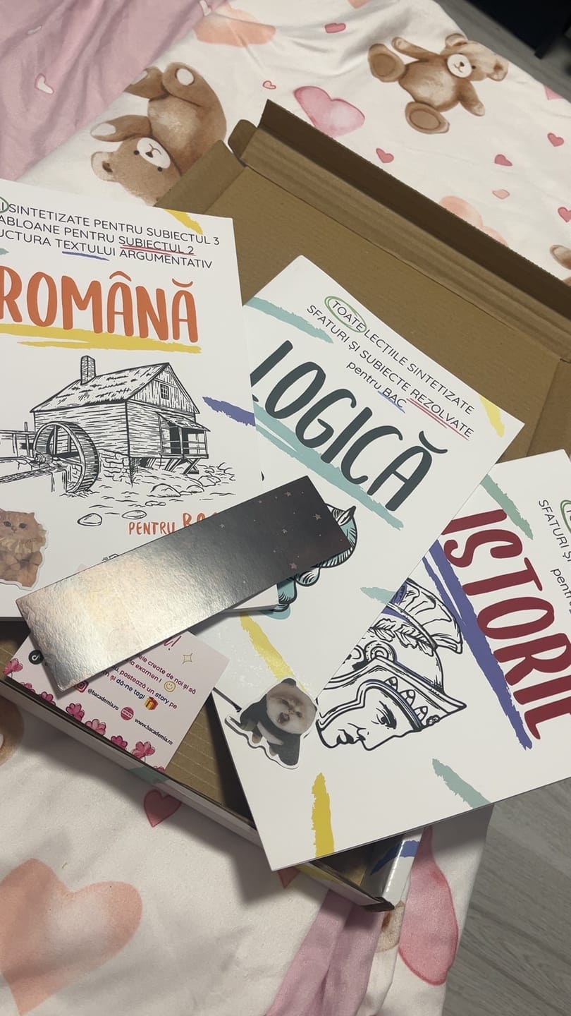 Customer photo review of Pachet Bacalaureat (Română + Istorie + Logică) Bacademia