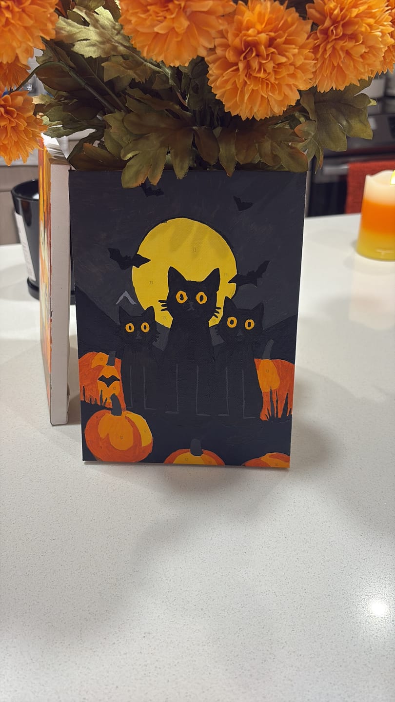 Customer photo review of 6 Mini Paintings - Spooky Autumn Set