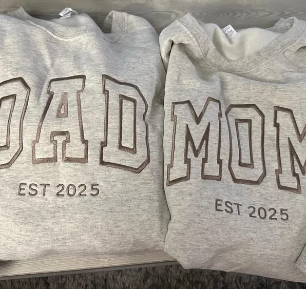 Customer photo review of Custom Embroidered Comfort Colors Grandma and Grandpa Sweatshirt, Gift for Grandma/Grandpa