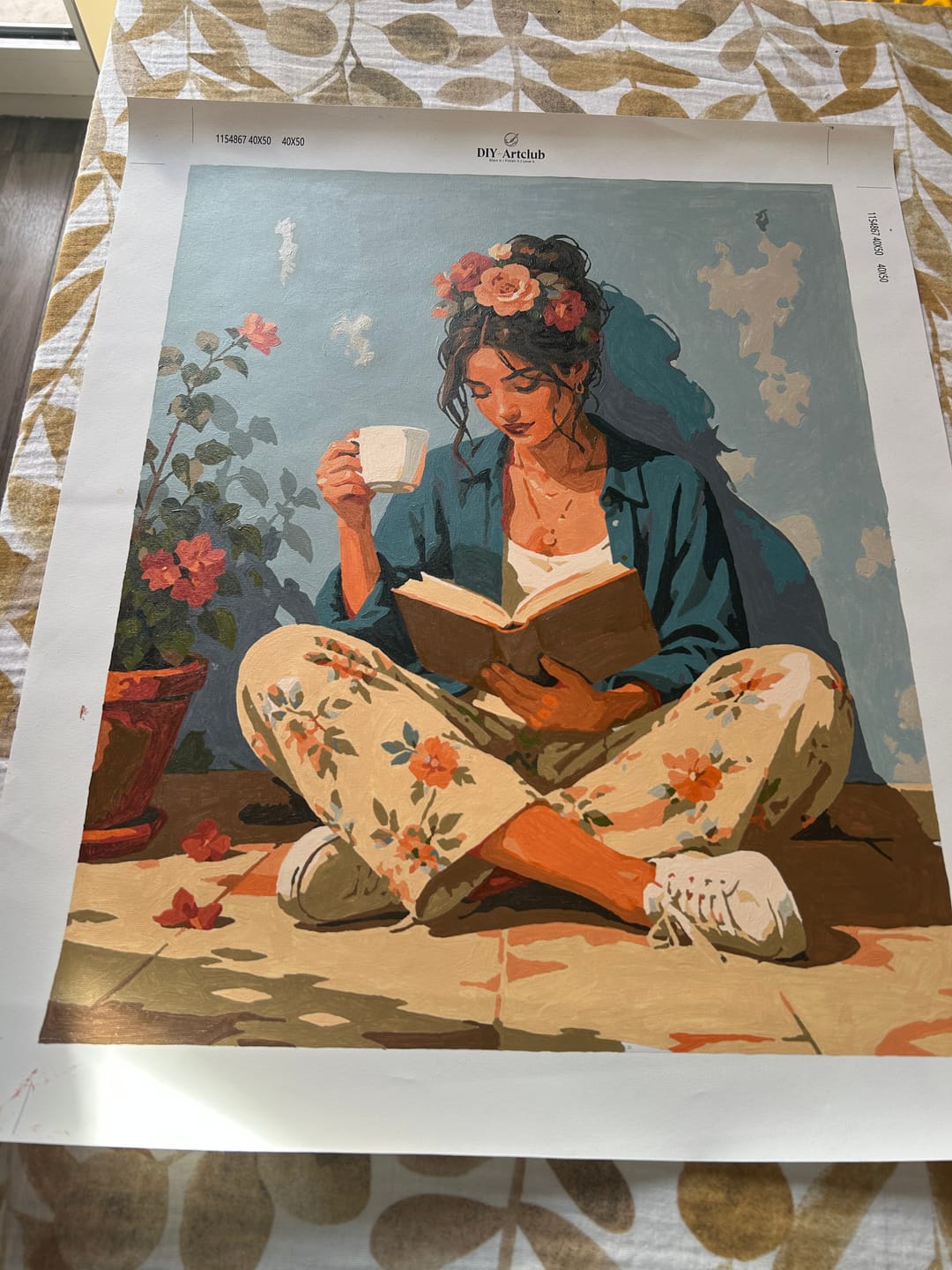 Customer photo review of Floral Escape | Paint by Number