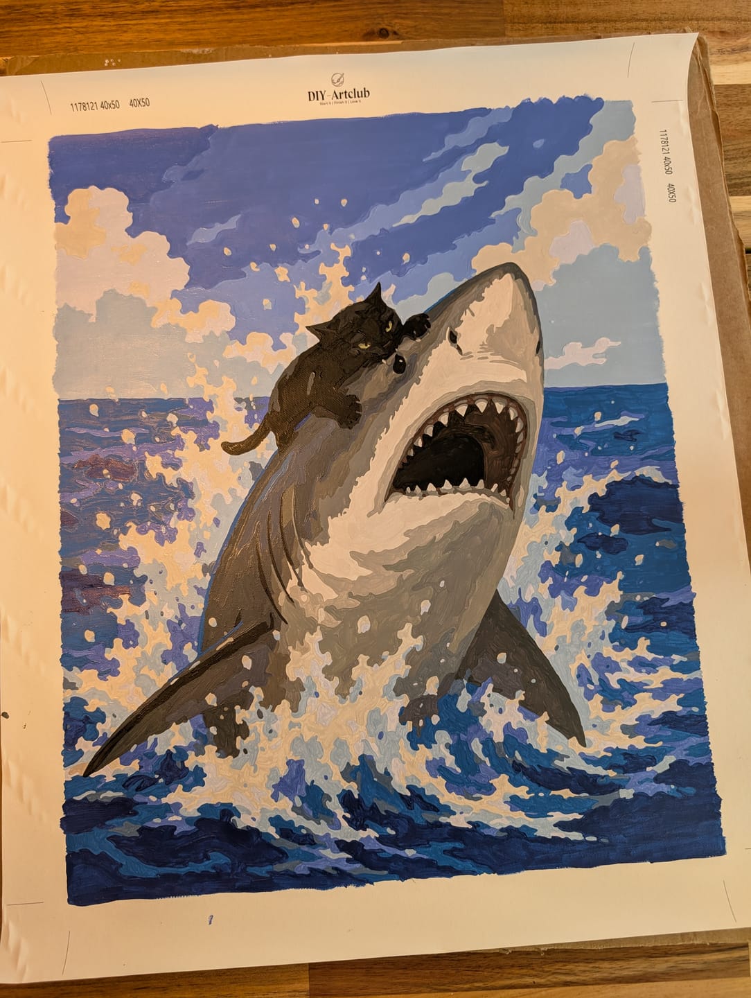 Customer photo review of Nine Lives No Fear | Paint by Number