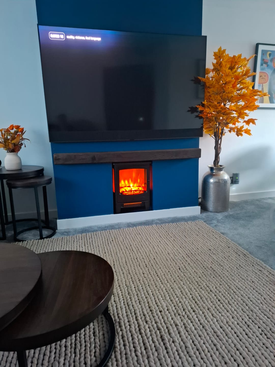 Customer photo review of Rustic Oak Fireplace Beam – 10×10 Mantel Beam